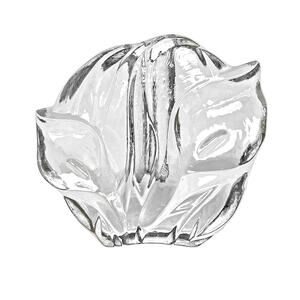 Double Bud Vase Calla Lily Clear Pressed Glass Elegant Artistic Decor Vintage